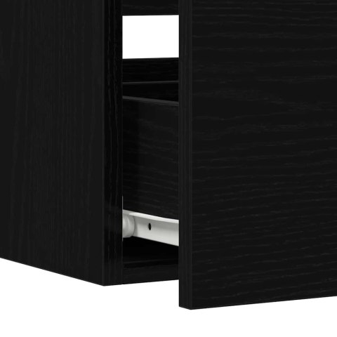 ZESTAW MEBLI ŁAZIENKOWYCH 3 SZT. CZARNY DĄB 80X38.5X45CM