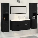ZESTAW MEBLI ŁAZIENKOWYCH 5 SZT. CZARNY DĄB 30X30X130CM