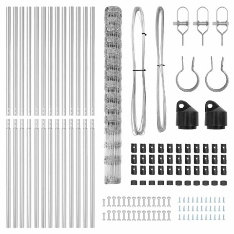 OGRODZENIE PASTWISKOWE SREBRNY 25X1.6M STAL GALWANIZOWANA