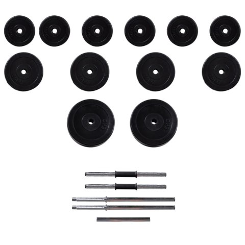 ŁAWKA DO ĆWICZEŃ ZE SZTANGĄ I ZESTAWEM HANTLI 30,5KG