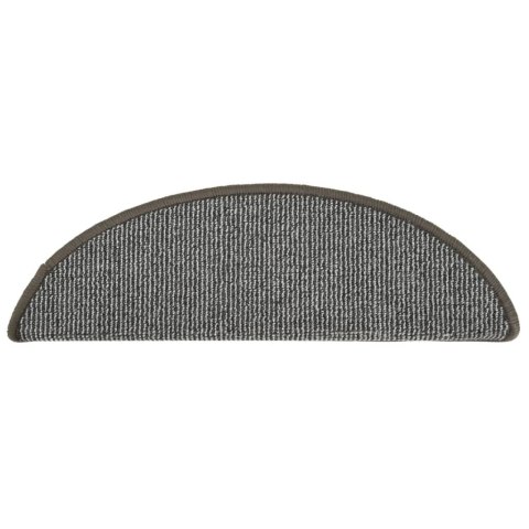 MATY NA SCHODY 15 SZT. 56X17X3CM SZARE PÓŁOKRĄGŁE