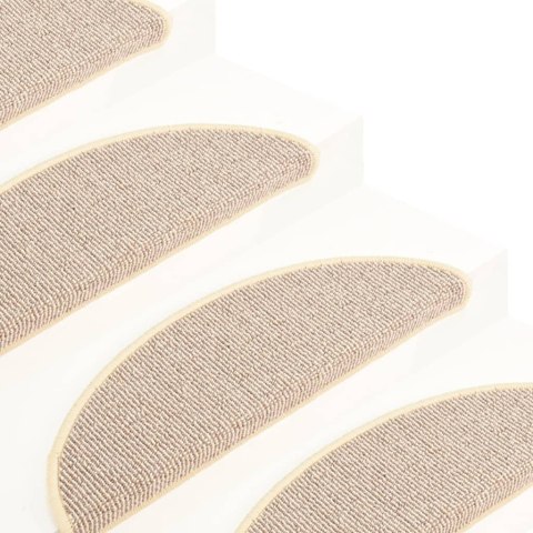 MATY NA SCHODY 15 SZT. 65X21X4CM BIAŁE I BRĄZOWE PÓŁOKRĄGŁE DUŻE