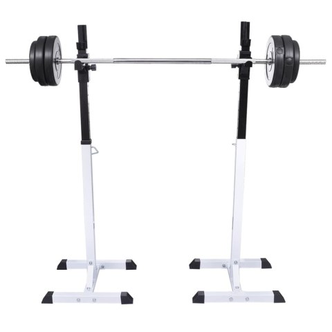 STOJAK NA SZTANGĘ W ZESTAWIE ZE SZTANGĄ I HANTLAMI 30,5 KG