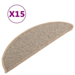 MATY NA SCHODY 15 SZT. 56X17X3CM BRĄZOWE PÓŁOKRĄGŁE