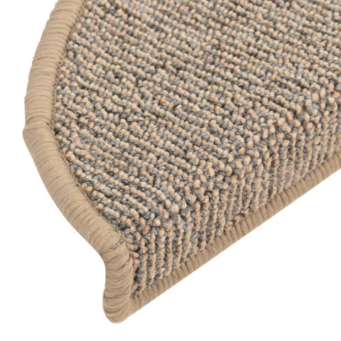 MATY NA SCHODY 15 SZT. 56X17X3CM BRĄZOWE PÓŁOKRĄGŁE