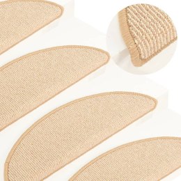 MATY NA SCHODY 15 SZT. 65X21X4CM KREMOWE PÓŁOKRĄGŁE DUŻE