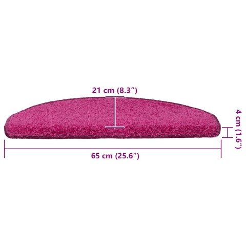MATY NA SCHODY 30 SZT. 65X21X4CM RÓŻOWE PÓŁOKRĄGŁE DUŻE