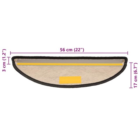 SAMOPRZYLEPNE NAKŁADKI NA SCHODY 15 SZT. 56X17X3CM ANTRACYT