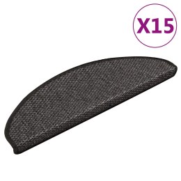SAMOPRZYLEPNE NAKŁADKI NA SCHODY 15 SZT. 65X21X4CM ANTRACYT