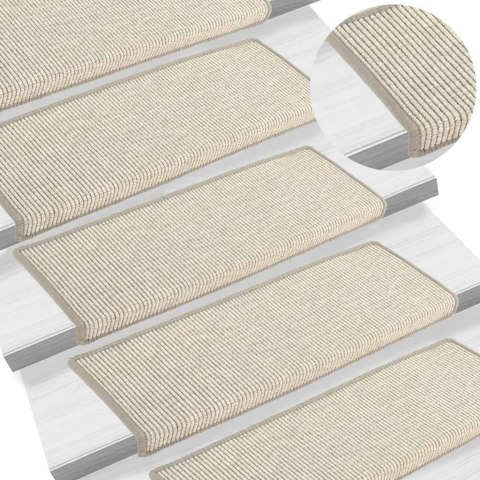 MATY NA SCHODY 15 SZT. 65X21X4CM SREBRNE PROSTOKĄTNE KRAWĘDZIE