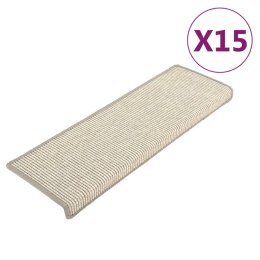 MATY NA SCHODY 15 SZT. 65X21X4CM SREBRNE PROSTOKĄTNE KRAWĘDZIE