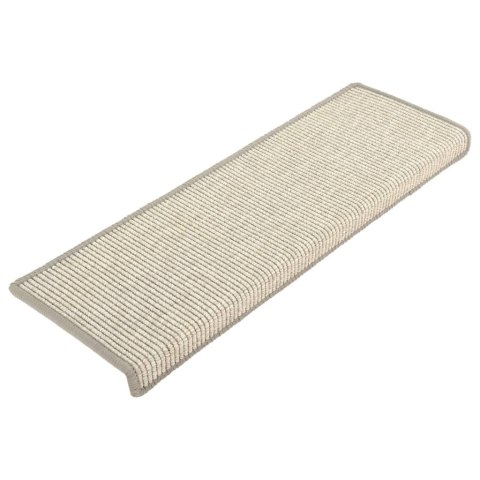 MATY NA SCHODY 15 SZT. 65X21X4CM SREBRNE PROSTOKĄTNE KRAWĘDZIE