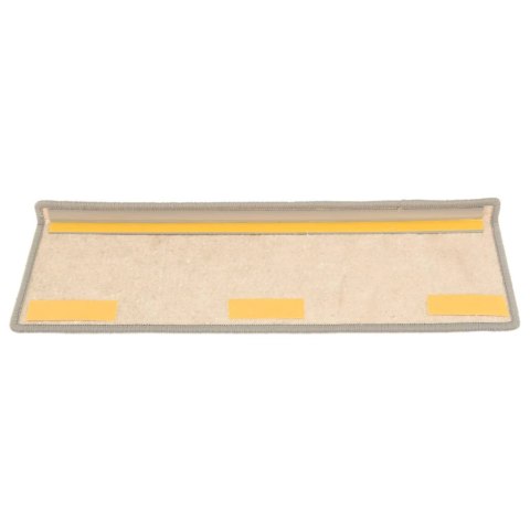 MATY NA SCHODY 15 SZT. 65X21X4CM SREBRNE PROSTOKĄTNE KRAWĘDZIE