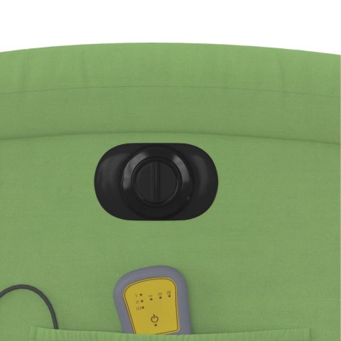 PODNOSZONY FOTEL MASUJĄCY ELEKTRYCZNY ROZKŁADANY JASNOZIELONY