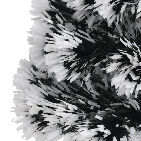 SZTUCZNA CHOINKA Z LAMPKAMI ZIELONO-BIAŁA 64 CM WŁÓKNO OPTYCZNE