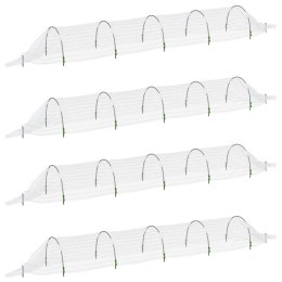 TUNELE OGRODOWE Z SIATKI 4 SZT. 1,5X5 M WŁÓKNO SZKLANE