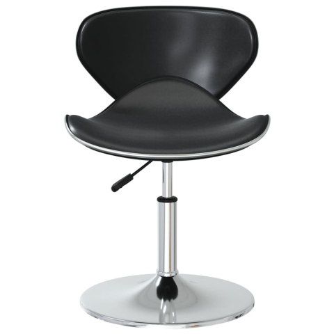 KRZESŁA STOŁOWE 4 SZT. CZARNE OBITE SZTUCZNĄ SKÓRĄ