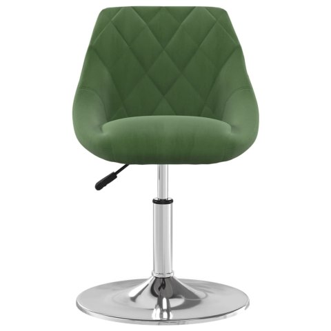 OBROTOWE KRZESŁA STOŁOWE 4 SZT. CIEMNOZIELONE AKSAMITNE