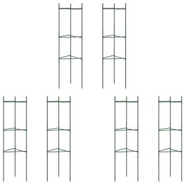 VidaXL Podpórki do pomidorów, 6 szt., 116 cm, stal i PP