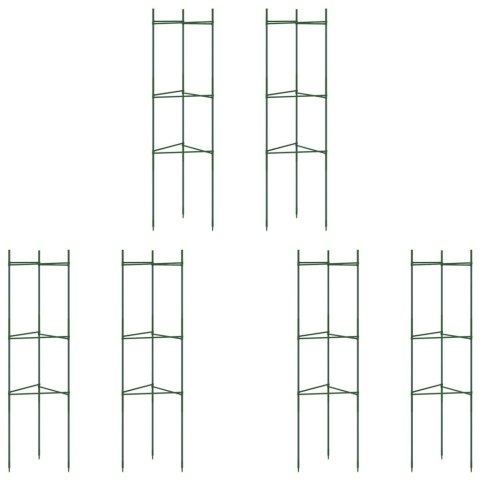 VidaXL Podpórki do pomidorów, 6 szt., 116 cm, stal i PP