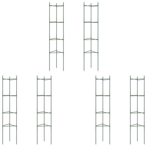VidaXL Podpórki do pomidorów, 6 szt., 154 cm, stal i PP