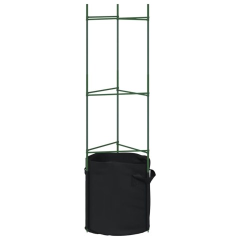 VidaXL Podpórki do pomidorów z workami, 8 szt., 116 cm, stal i PP