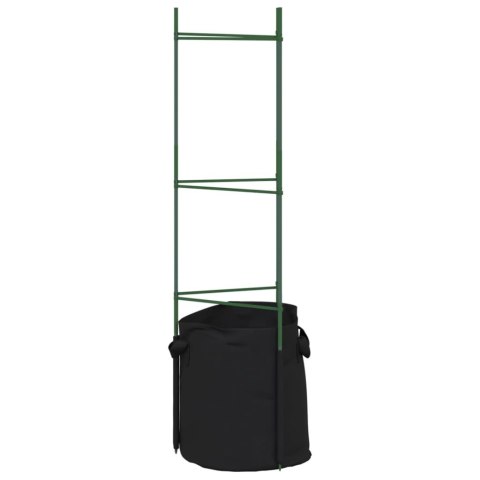 VidaXL Podpórki do pomidorów z workami, 8 szt., 116 cm, stal i PP