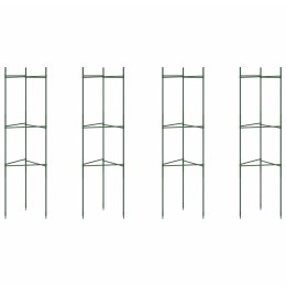 VidaXL Podpórki na pomidory, 4 szt., 116 cm, stal i PP