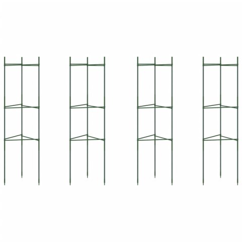 VidaXL Podpórki na pomidory, 4 szt., 116 cm, stal i PP