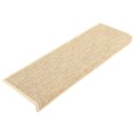 MATY NA SCHODY 15 SZT. 65X21X4CM JASNOBEŻOWE PROSTOKĄTNE KRAWĘDZIE