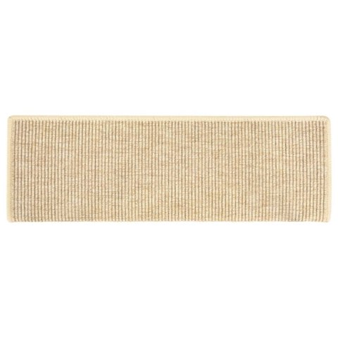 MATY NA SCHODY 15 SZT. 65X21X4CM JASNOBEŻOWE PROSTOKĄTNE KRAWĘDZIE