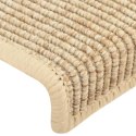 MATY NA SCHODY 15 SZT. 65X21X4CM JASNOBEŻOWE PROSTOKĄTNE KRAWĘDZIE