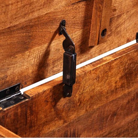 SKRZYNIA Z SUROWEGO DREWNA MANGO 110X35X40CM