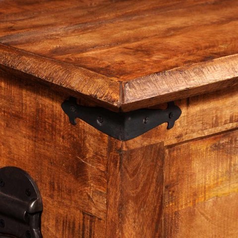 SKRZYNIA Z SUROWEGO DREWNA MANGO 110X35X40CM