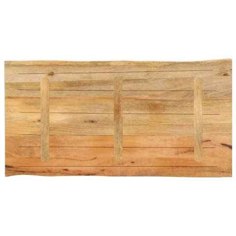 BLAT STOŁU 110X60X2,5CM NATURALNA KRAWĘDŹ LITE DREWNO MANGO
