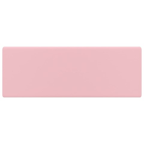 KWADRATOWA UMYWALKA Z PRZELEWEM MATOWY RÓŻ 41X41CM