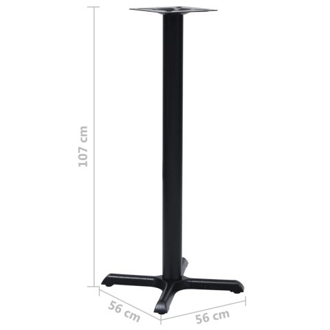 NOGA DO STOLIKA BISTRO CZARNA 56X56X107CM ŻELIWO