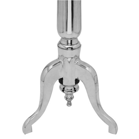 OKRĄGŁY STOLIK BOCZNY Z ALUMINIUM SREBRNY