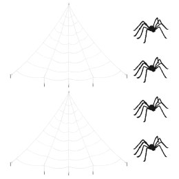 VidaXL Pająk 4 pcs Czarny i biały 150 cm Poliester