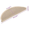 VidaXL Samoprzylepne nakładki na schody, 15 szt., 56x17x3 cm, berber