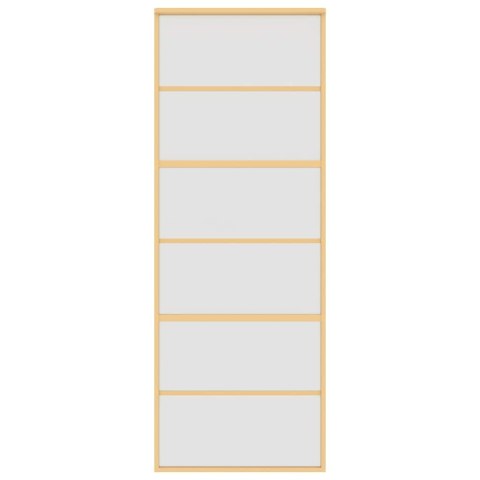 DRZWI PRZESUWNE ZŁOTE 76X205CM MROŻONE SZKŁO ESG ALUMINIUM