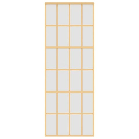 DRZWI PRZESUWNE ZŁOTE 76X205CM MROŻONE SZKŁO ESG ALUMINIUM