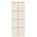 DRZWI PRZESUWNE ZŁOTE 76X205CM MROŻONE SZKŁO ESG ALUMINIUM