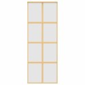 DRZWI PRZESUWNE ZŁOTE 76X205CM MROŻONE SZKŁO ESG ALUMINIUM