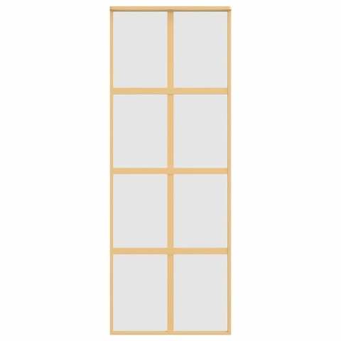 DRZWI PRZESUWNE ZŁOTE 76X205CM MROŻONE SZKŁO ESG ALUMINIUM