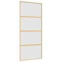 DRZWI PRZESUWNE ZŁOTE 90X205CM MROŻONE SZKŁO ESG ALUMINIUM