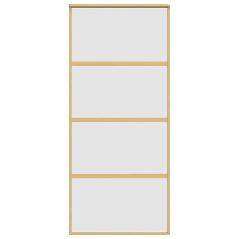 DRZWI PRZESUWNE ZŁOTE 90X205CM MROŻONE SZKŁO ESG ALUMINIUM