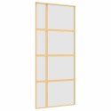 DRZWI PRZESUWNE ZŁOTE 90X205CM MROŻONE SZKŁO ESG ALUMINIUM