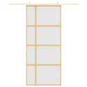 DRZWI PRZESUWNE ZŁOTE 90X205CM MROŻONE SZKŁO ESG ALUMINIUM