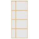 DRZWI PRZESUWNE ZŁOTE 90X205CM MROŻONE SZKŁO ESG ALUMINIUM